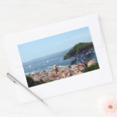 st-tropez uitzicht rechthoekige sticker (Envelop)