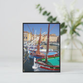 st-tropez zeilboten briefkaart (Staand voorkant)
