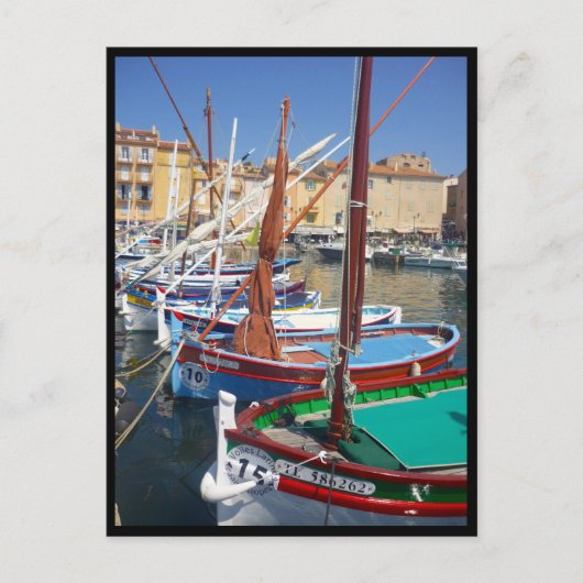 st-tropez zeilboten briefkaart (Voorkant)