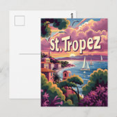 St.Tropez Zonsondergang Briefkaart (Voorkant / Achterkant)