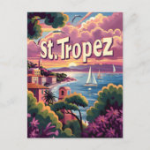 St.Tropez Zonsondergang Briefkaart (Voorkant)