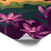 St.Tropez Zonsondergang Poster (Hoek)