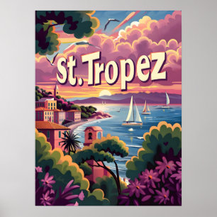 St.Tropez Zonsondergang Poster