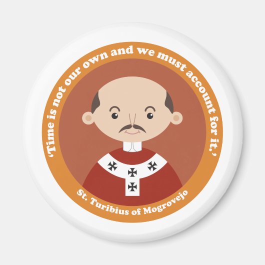 St. Turibius van Mogrovejo Magneet (Voorkant)