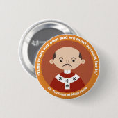 St. Turibius van Mogrovejo Ronde Button 5,7 Cm (Voorkant /achterkant)