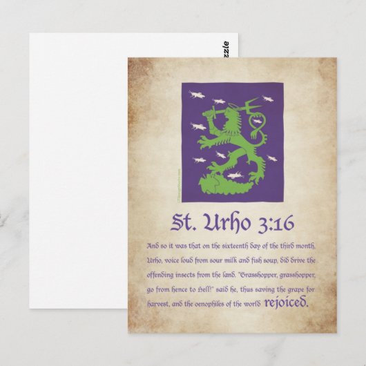 St. Urho 3:16 - Briefkaart (Voorkant / Achterkant)