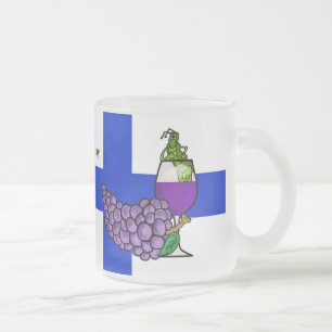 St. Urho Beer Mok Grasshopper in wijnglas