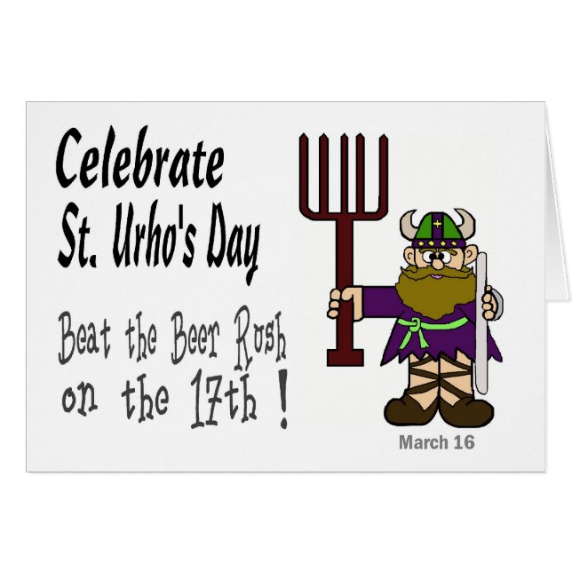 St. Urho Beer Rush Card (Voorkant Horizontaal)
