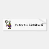 St. Urho Bumpersticker = "Pest Control Man" (Voorkant)