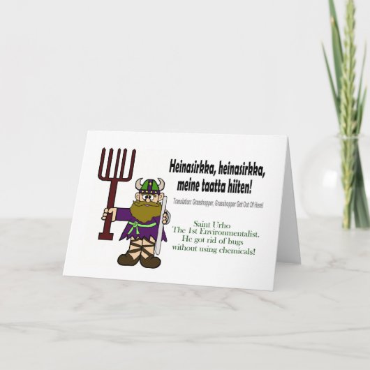 St. Urho De milieubewuste Kaart (Voorkant)