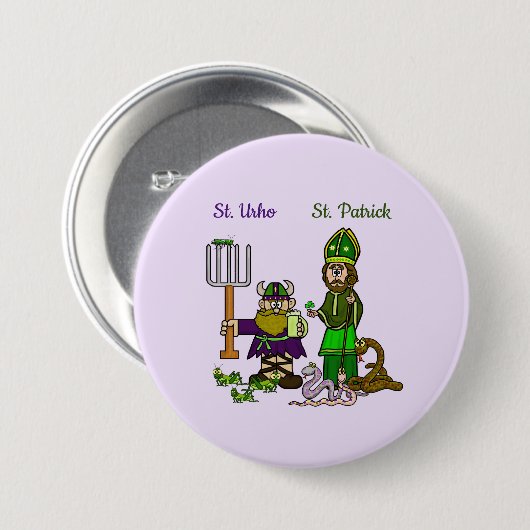 St. Urho en St. Patrick op Big Button (Voorkant /achterkant)