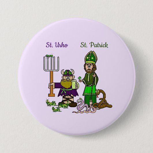 St. Urho en St. Patrick op Big Button (Voorkant)