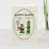 St. Urho en St. Patrick Together Card Kaart (Voorkant)