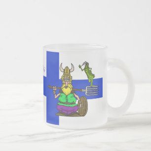 St. Urho Fins Vlag Vrede Grasshopper Bier Mok