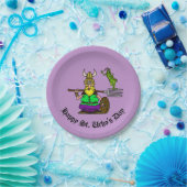 St. Urho Grasshopper Peace Sign Paper-Borden Papieren Bordje (Feest)