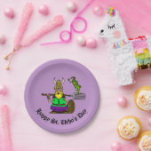 St. Urho Grasshopper Peace Sign Paper-Borden Papieren Bordje (Feest)