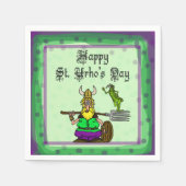 St. Urho Grasshopper Vredesteken servetten (Voorkant)