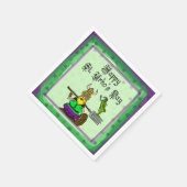 St. Urho Grasshopper Vredesteken servetten (Hoek)