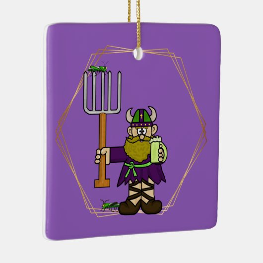 St. Urho Grasshoppers & Wine Ornament (Rechts)