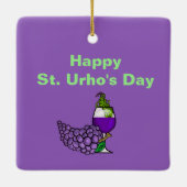 St. Urho Grasshoppers & Wine Ornament (Achterkant)