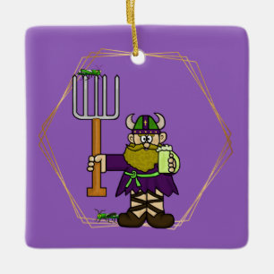 St. Urho Grasshoppers & Wine Ornament