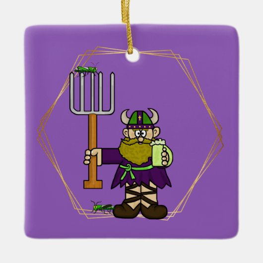 St. Urho Grasshoppers & Wine Ornament (Voorkant)