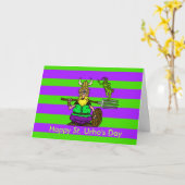 St. Urho het Personaliseerbare Wenskaart van de Kaart (Gele Bloem)