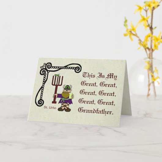 St. Urho is mijn Kaart om het aan te passen! (Gele Bloem)