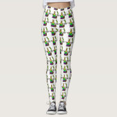 St. Urho met Grasshopper op Pitchfork Leggings (Voorkant)
