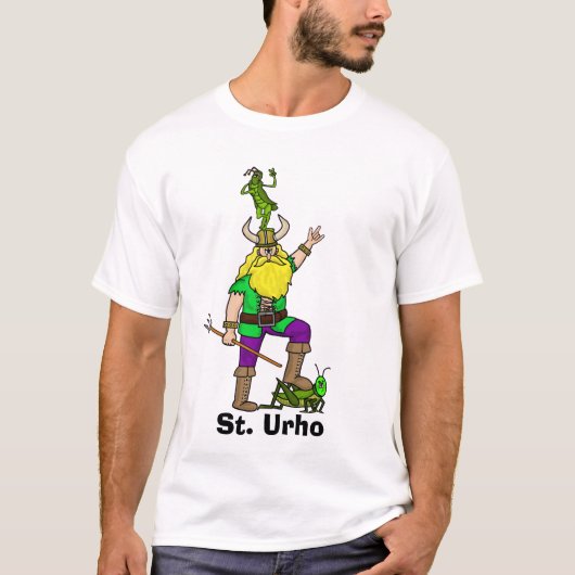 St. Urho met grasshoppers T-shirt (Voorkant)