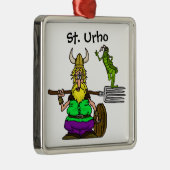 St. Urho met Vrede Grasshopper Kerst Ornament (Rechts)