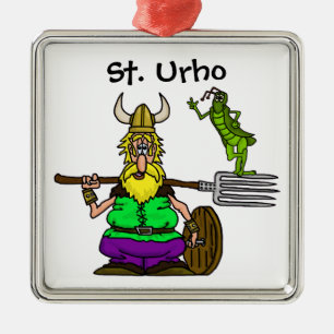 St. Urho met Vrede Grasshopper Kerst Ornament