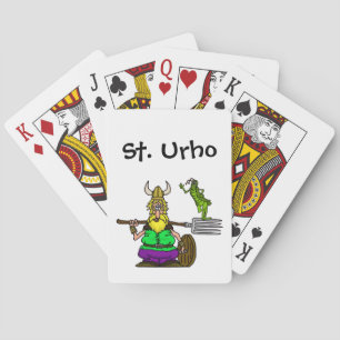 St. Urho-speelkaarten met vredessprinkhaan Pokerkaarten