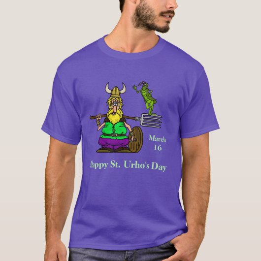 St. Urho T-shirt met Peace Grasshopper (Voorkant)