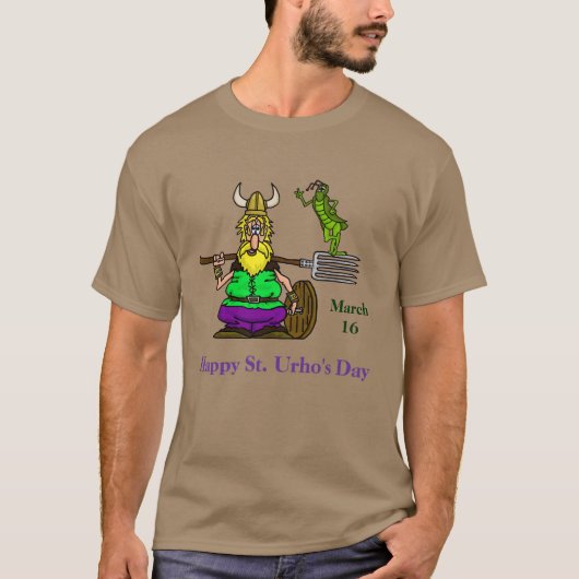 St. Urho T-shirt met Peace Grasshopper (Voorkant)