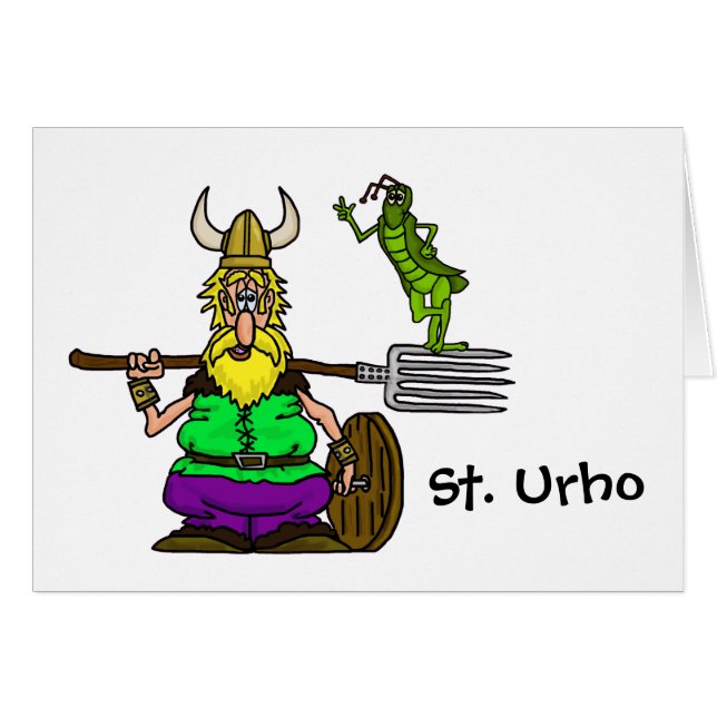 St. Urho T-shirt met Peace Grasshopper Card (Voorkant Horizontaal)
