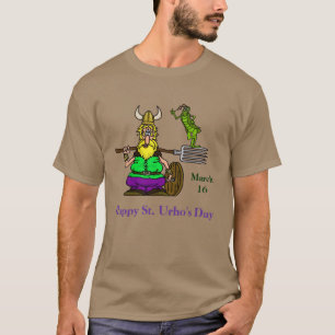 St. Urho T-shirt met vredessprinkhaan