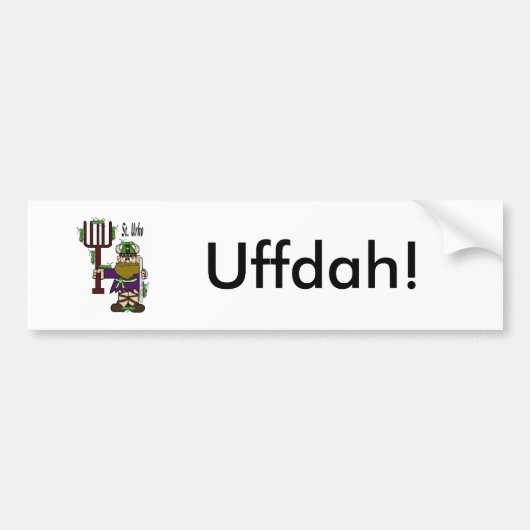 St. Urho "Uffdah"-Bumpersticker Bumpersticker (Voorkant)