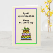 St. Urho's Day Birthday Card 16 maart Kaart (Gele Bloem)