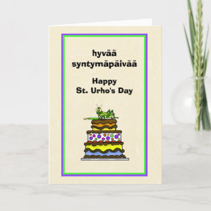 St. Urho's Day Birthday Card 16 maart Kaart