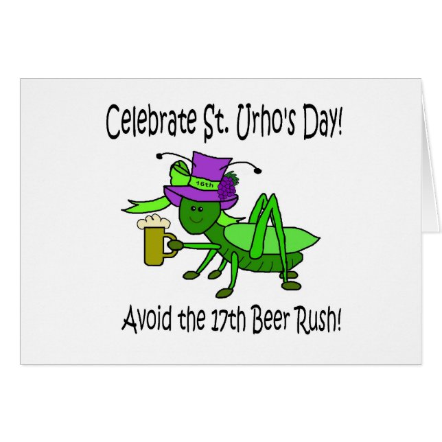 St. Urho's Day Card (Voorkant Horizontaal)