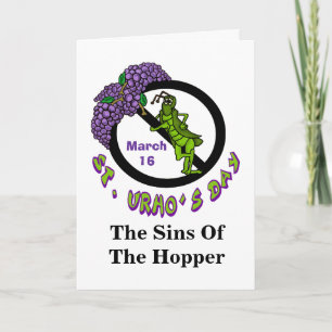 St. Urho's Day Grasshopper Ban Wenskaart Kaart