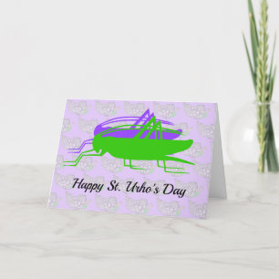 St. Urho's Day Grasshopping Card Kaart