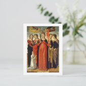 St. Ursula en Vier Zagen (tempera op paneel) Briefkaart (Staand voorkant)