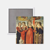 St. Ursula en Vier Zagen (tempera op paneel) Magneet (Voorkant / Achterkant)