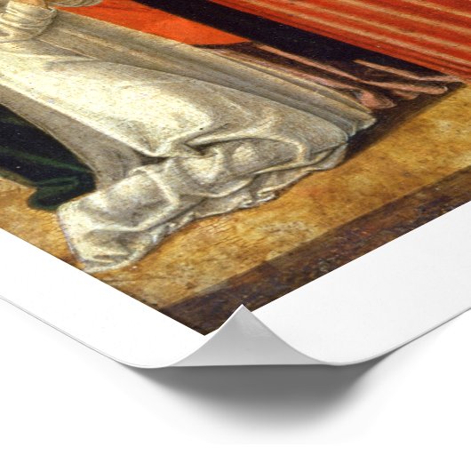 St. Ursula en Vier Zagen (tempera op paneel) Poster (Hoek)