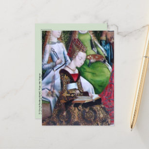 St. Ursula lezend (detail; M 070) Briefkaart