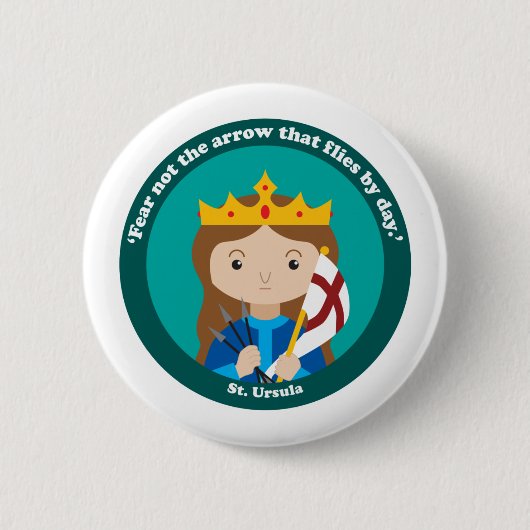 St. Ursula Ronde Button 5,7 Cm (Voorkant)
