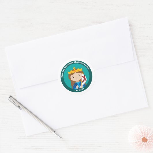 St. Ursula Ronde Sticker (Envelop)