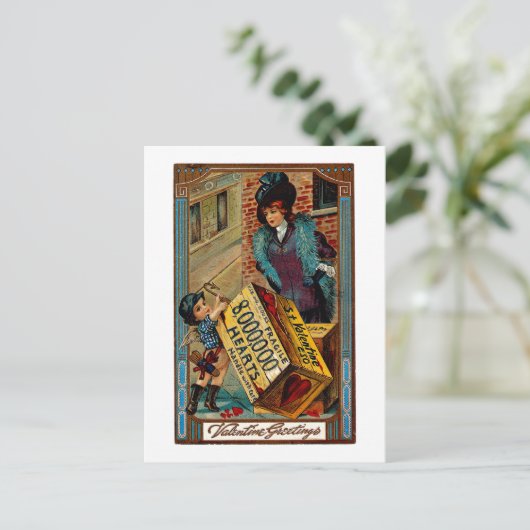 St. Valentijn Crate Feestdagenkaart (Staand voorkant)